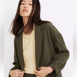 Madewell Green Quilted Blazer